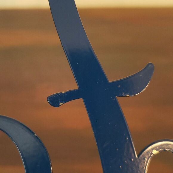 Blue Heart "faith" Metal Wall Decor - Picture 4 of 6